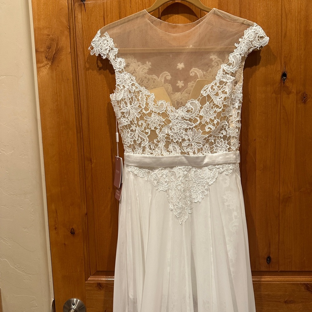 Elegant White Lace Gown